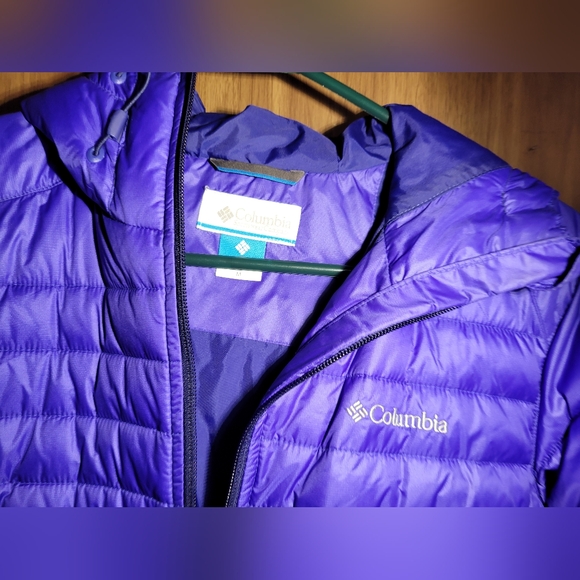 Columbia women size Med Powder Pillow Hybrid Jacket in purple - Picture 3 of 15